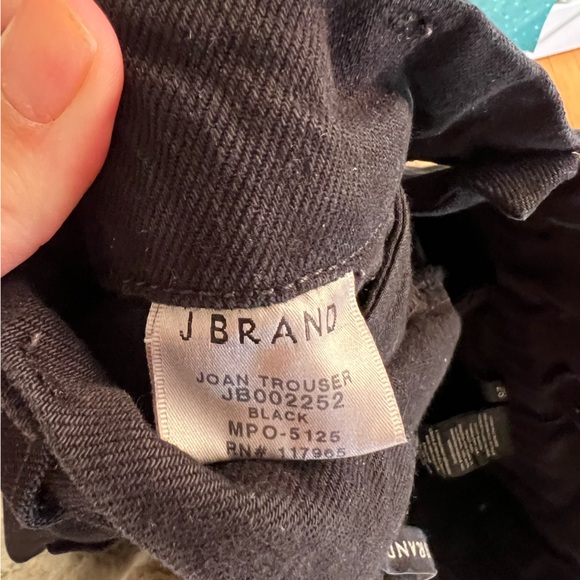 J Brand Joan Crop Wide Leg High Rise Trouser Jeans Black Size 28 - Picture 6 of 6